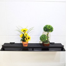 욕실플러스 블랙 강화유리 일자 욕실선반2, 1개