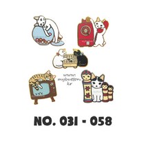마이버튼 CAT PINS(No.031-058).고양이의 하루 핀뱃지 VER.1