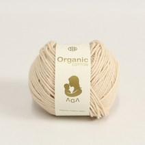[앵콜스] 아가 오가닉코튼실 30g AGA Organic Cotton 유기농 면사 오가닉실 뜨개실 아기옷 아기양말 모자, 48 누드베이지, 1개