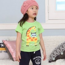 이솝스토리 (반팔)기린 단체티 유치원티 교회티 반티 데일리티 어린이날선물