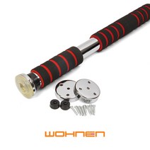 WOHNEN 가정용 실내철봉 철봉바 문틀철봉 치닝디핑 턱걸이기구 풀업바 헬스기구, 멀티그립철봉-검정