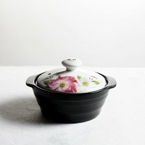 비채 도자기 내열 냄비 뚝배기 알파나비장미 계란찜 찌개 된장, 2.알파나비장미 내열냄비2호, 1개
