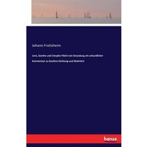 Lenz Goethe Und Cleophe Fibich Von Strassburg Ein Urkundlicher Kommentar Zu Goethes Dichtung Und Wahrheit Paperback, Hansebooks
