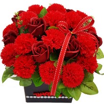 지나로즈 어버이날 스승의날 카네이션 꽃바구니 비누카네이션 비누꽃바구니, 레드플라워