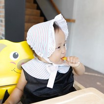 꿈꾸는두부 유아 레이스밴드 보넷 코튼캔디