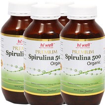 뉴질랜드 하이웰 Hiwell 스피루리나 Spirulina 500mg 500정 4통