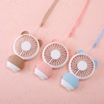 더반한 미니 팝 LED 휴대용 선풍기, 그레이레빗, Mini Top LED Portable Fans