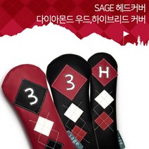 세이지골프 다이아몬드 우드 골프 헤드커버, 우드3 화이트 + 블루