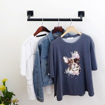 코코디피 사각 벽봉 행거 옷가게 옷걸이 헹거 파이프 매장용 벽 인테리어 천장 고정, 가로 100cm + 브론즈붓칠