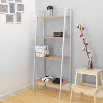 트렌드심플가구 우드대형선반 사다리 인테리어 선반, 02_심플 우드대형선반 화이트(4526)