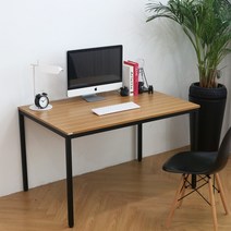다가구 프래그마 책상 100 x 60 cm, 상판(지브라) + 프레임(블랙)