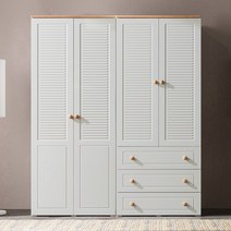 아씨방가구 갤러리 160cm 싱글+서랍도어옷장, 네이비