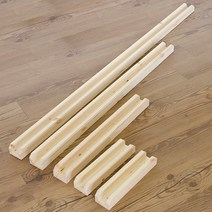 아이베란다 레드파인 2단 접이식 원목파티션, 벽면용지지대_길이 600mm