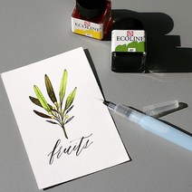 로얄탈렌스 에코라인 캘리그라피 수채화 잉크 48색, 샌드 옐로우