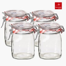 보르미올리 피도 유리 밀폐용기 화이트, 750ml, 4개입
