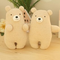 바바오가닉 오가닉 갈색 곰돌이 애착인형 만들기 (유기농면 인형diy) 안녕 브라운 diy, 팔벌린 갈색곰