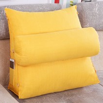 WOHNEN 삼각 등받이 등쿠션 수면베게 도넛쿠션, 삼각등쿠션(대)-옐로우