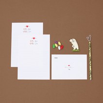 2년은 짧고 인연은 길다 편지지 (자체제작), 흰색, 봉투 10장