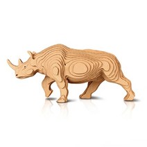 콘타모 3D종이입체퍼즐, 코뿔소L, 1set
