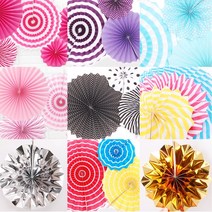 파티장식 파티룸꾸미기 포토존 파티팬세트 6P, 블루