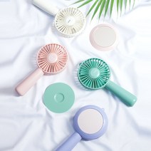 ELVA 휴대용 탁상 미니 거울 선풍기, MF01, 퍼플