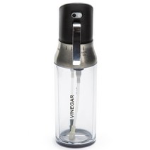 폭스런 비니거 앤 오일 더블 스프레이어 블랙 오일병 소스병, 1개, 400ml