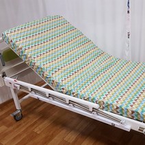 (싸개형) 입원실용 병원침대커버 매트리스커버 - 파스텔레인보우 블루 / 맞춤제작