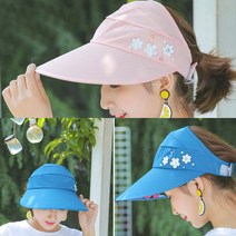 비즈장식프릴 썬캡 밀짚모자 여성 여름모자 비치모자 왕골 밀집모자