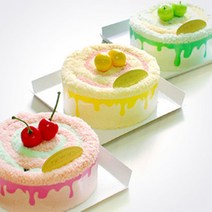 마이크로버 극세사 후르츠크림케익 케익타올 답례품, 옐로우, 1개