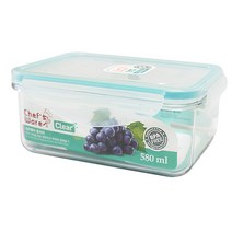 비스프리 밀폐용기, 03 클리어 직사각 580ml