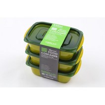 3p 520ml 직사각형 밀폐용기 반찬통 양념통 밀폐통 김치통 김치용기 반찬용기 식기, 1