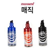 모나미 병매직 검정 파랑 빨강 1타 12개입 매직잉크
