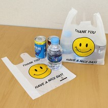 자두나무 스마일 팬시 비닐 쇼핑백, 선택03)국산 반투명 스마일봉투/중 26x41, 50개