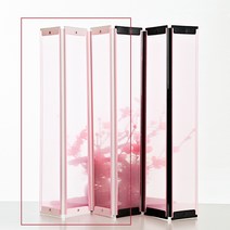 블라인드할인몰 투명 펄반투명 홀딩도어 8칼라, 13. 핑크 투명+부속 화이트