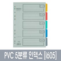 [대흥] PP인덱스 I605 A4 5분류 10개입 1단, [1032845]단일상품