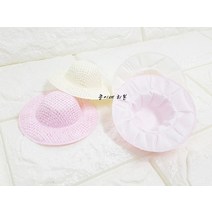 린넨모자/밀짚모자머리핀/모자장식/리본공예재료, 꽃모양 스몰(S)-연핑