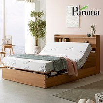 파로마 로엔 LED 모션베드+베이직폼매트리스, 오크