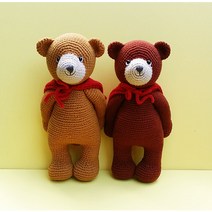 써니의실노리 곰퍼맨 손뜨개인형DIY 코바늘인형, 와인색