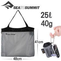 [텐잘남] SEATOSUMMIT 씨투써밋 울트라실 쇼핑 백 25L 숄더백, 블랙, 1