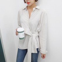 갠소 꼬임매듭블라우스