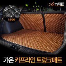 홉스 싼타페 더프라임 3D 풀커버 가죽 트렁크매트, 싼타페DM 5인승, 검정가죽(풀세트)