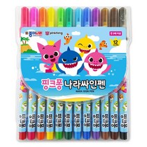 핸디몰 핑크퐁상어가족나라싸인펜(12색 16색)
