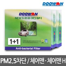 1+1활성탄 자동차 에어컨필터 체어맨/체어맨H(97.10~), bhk54 뉴두원활성탄필터 1+1