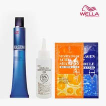 웰라 뉴콜레스톤 퍼펙트 퓨어컬러 염색약 80g + 산화제 100ml, 88/74 오렌지 브라운, 1세트