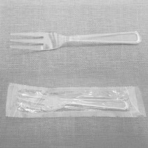 미니포크 투명 12cm 개별포장, 2개, 500개