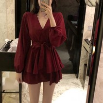 가을 겨울 여성 패션 캐주얼 점프슈트 손목밴딩 171 C63w48