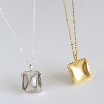 실버폭스 모렐리 스퀘어 실버 목걸이 2color 골드 사각