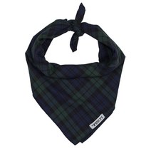 The Worthy Dog 워치 타이 핏 넥 애견 반다나 S(38.1cm), Black Plaid, 1개