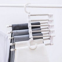 윈프라이스 슬라이드 5단 바지걸이, 화이트, 1개