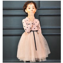 리퍼치스 여아 가을 핑크레이스 원피스